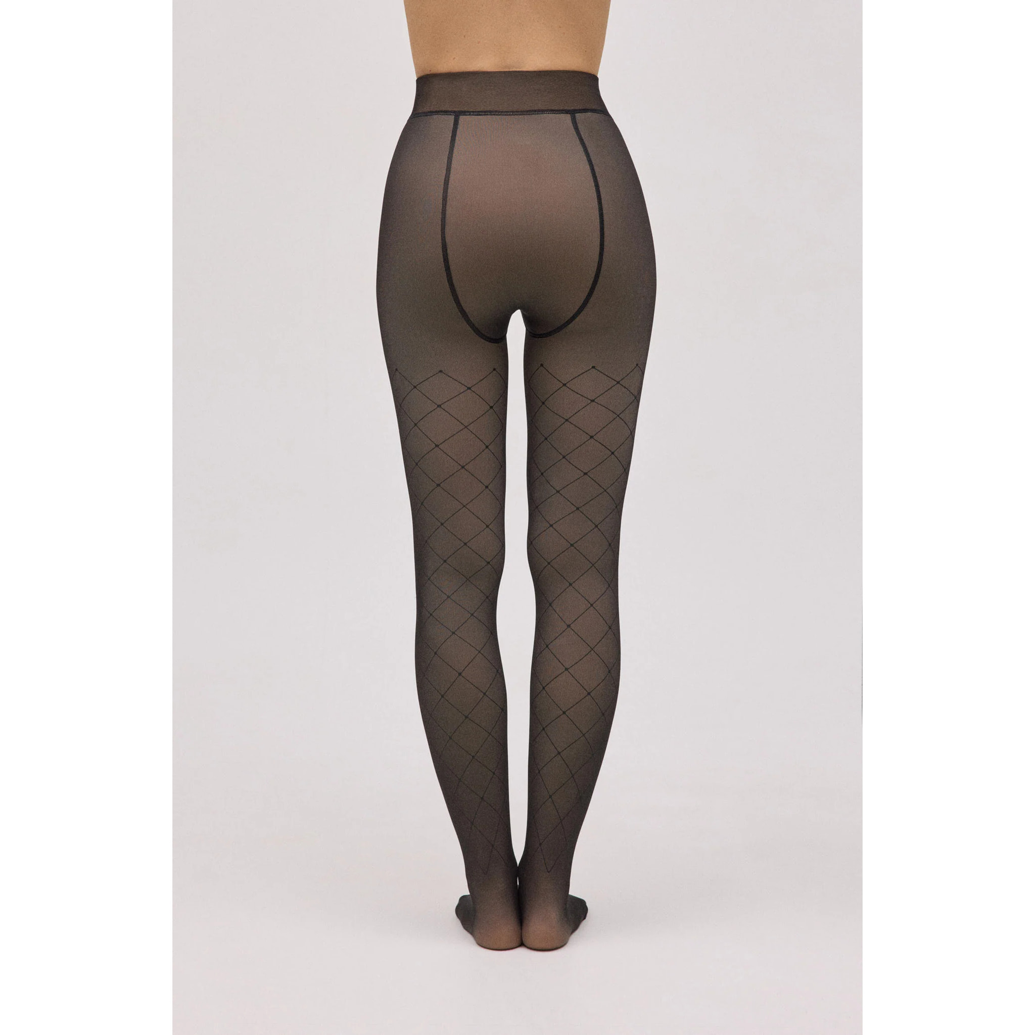 Collant termico effetto velo a rombi 160 denari