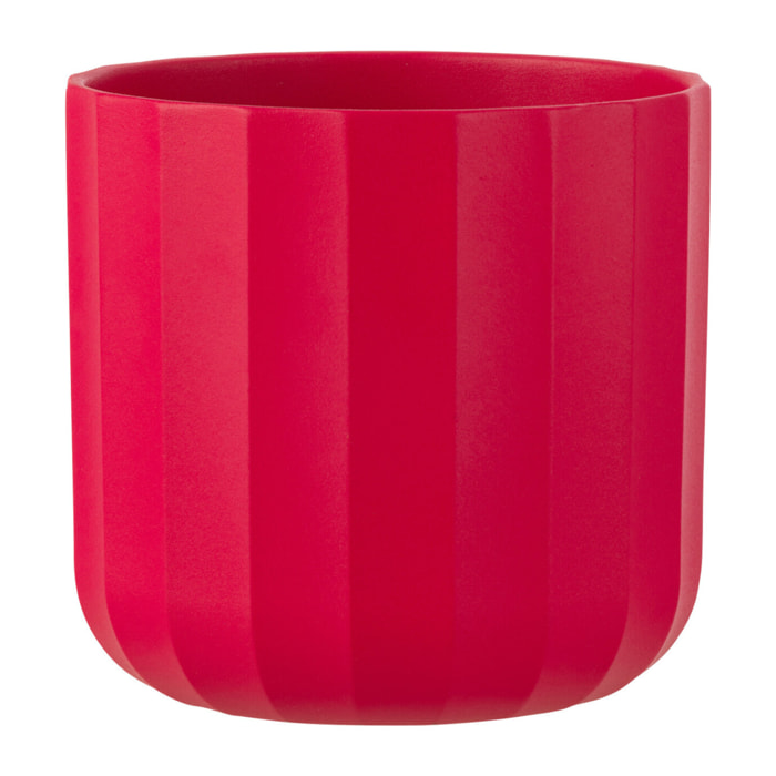 J-Line cache-pot Summer - céramique - rose - large - 2 pièces - Ø 18.5 cm