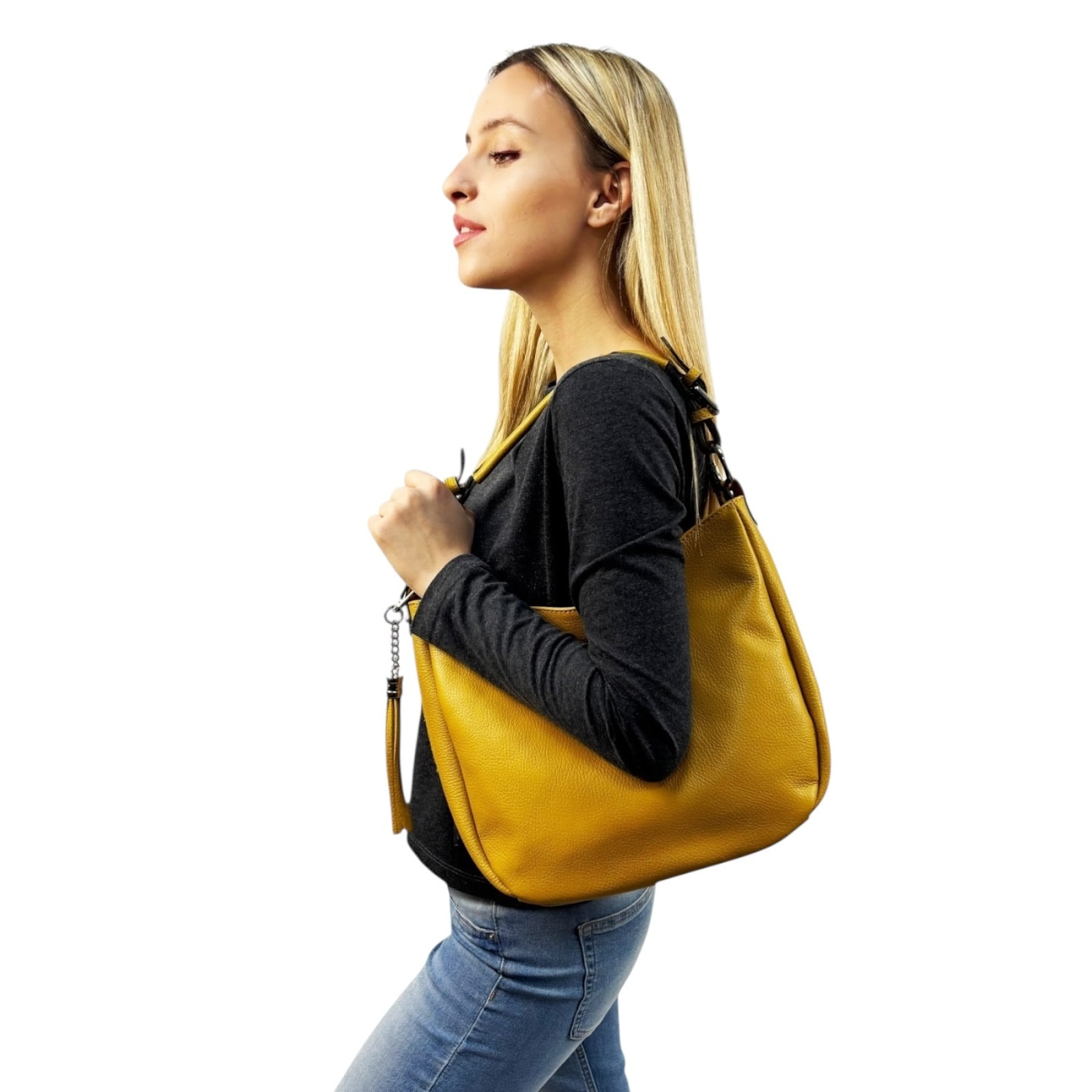 Bolso de hombro Cheval Firenze Annalisa Mostaza Amarilla