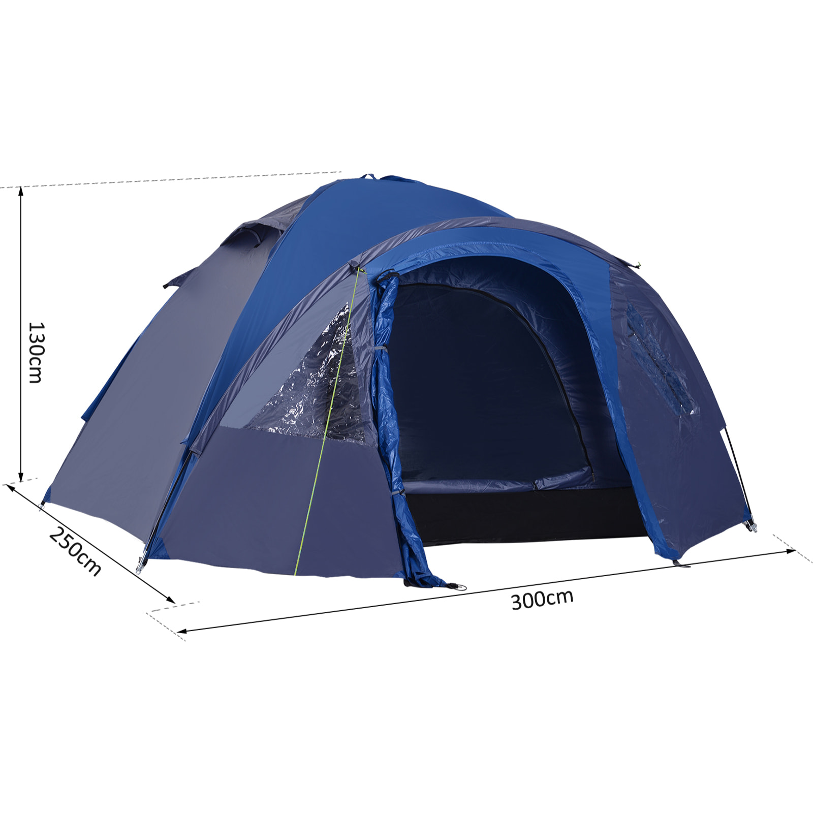 Tente de camping 4-5 personnes bleu marine