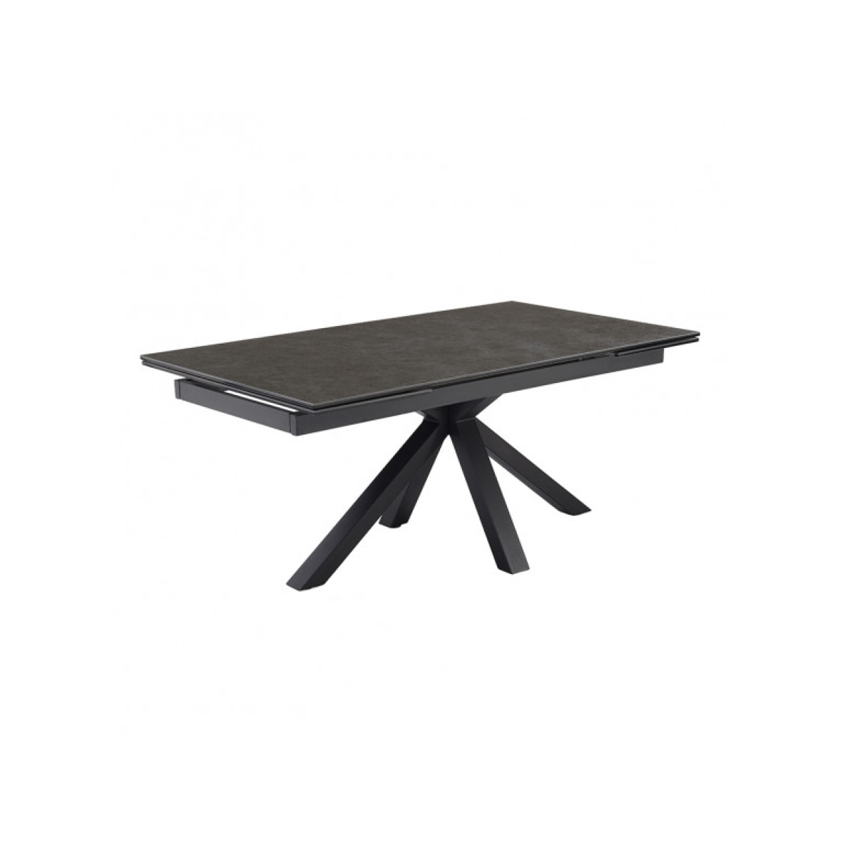 Table extensible en céramique vintage grey L160/240cm - 9 piètements - UNIK