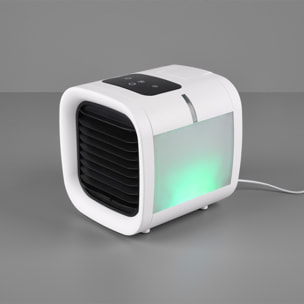 Icecube - Ventilatore e nebulizzatore da tavolo con display touch screen e LED sostituibile che cambia colore. 16,5x17,2x17,5 cm