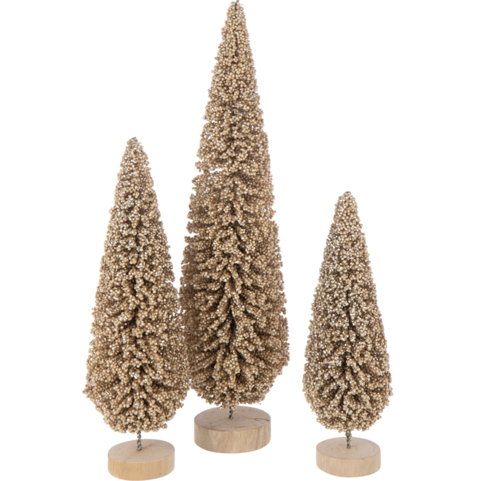 J-Line décoration Sapin De Noël - plastique - champagne - large