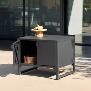 Module bas de cuisine extérieure acier 2 portes L80cm KEA