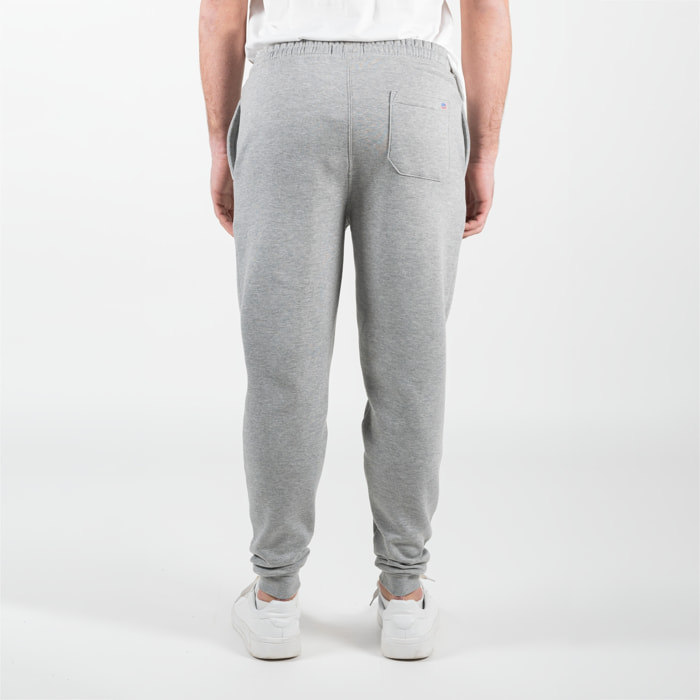 Patalone felpato in pile con patch della bandiera americana cucita sulla tasca posteriore