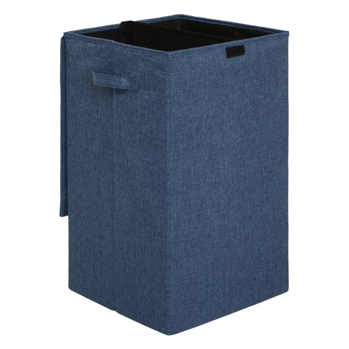 Corbeille à linge Colorama rectangulaire pliable 74L bleu