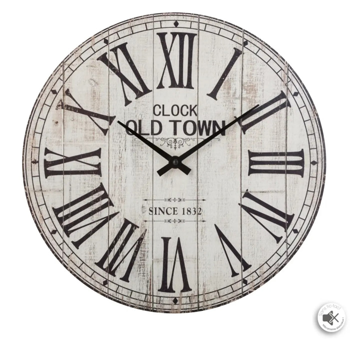 Horloge - bois - D38 cm