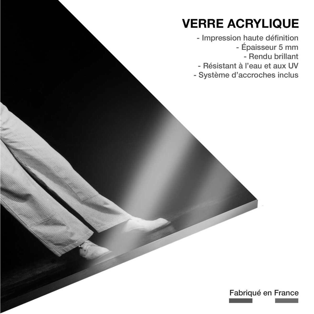 Tableau coluche sur scène  Tableau plexiglas