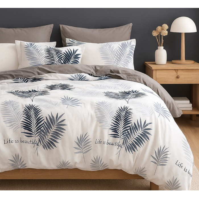 Parure housse de couette en polycoton - Lygor