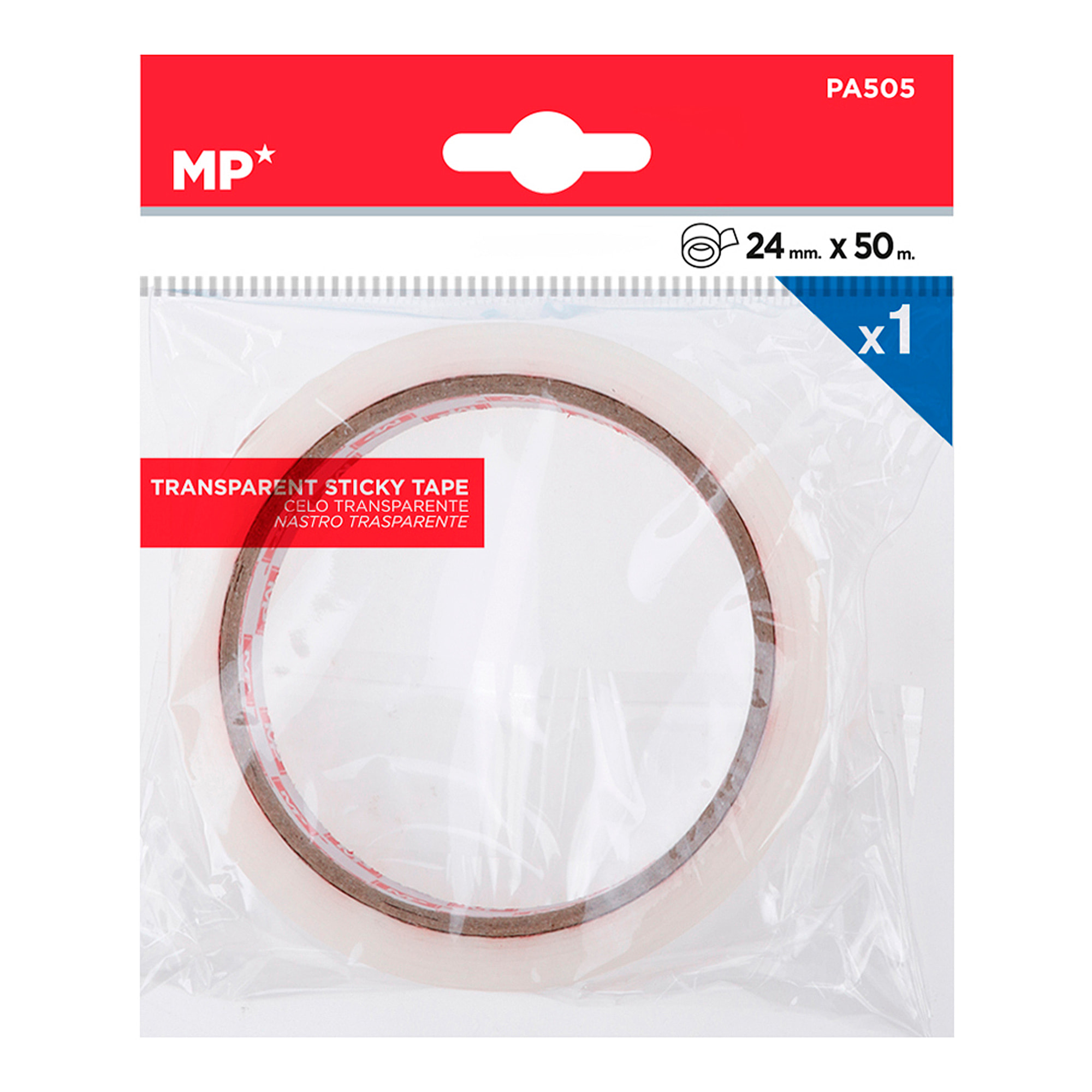 Pack 12 uds cinta de celo 24 mms 50 mtrs