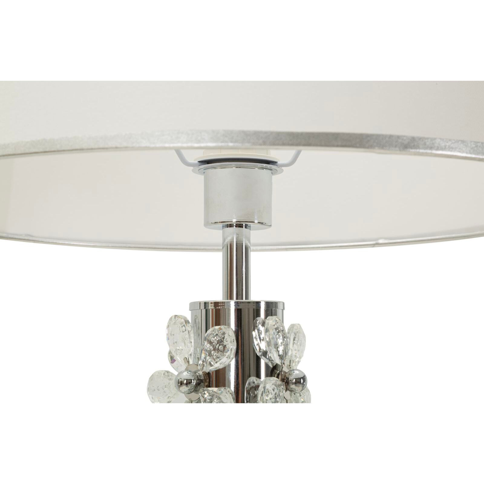 LAMPADA DA TAVOLO SILVER FLOWER CM Ø 35X74