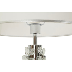 LAMPADA DA TAVOLO SILVER FLOWER CM Ø 35X74