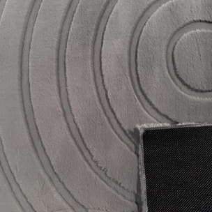 ALASKA - Tapis doux à motif graphique anthracite