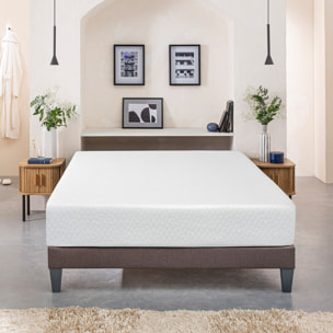 Ensemble Matelas Memoire de forme Absolu avec sommier en bois