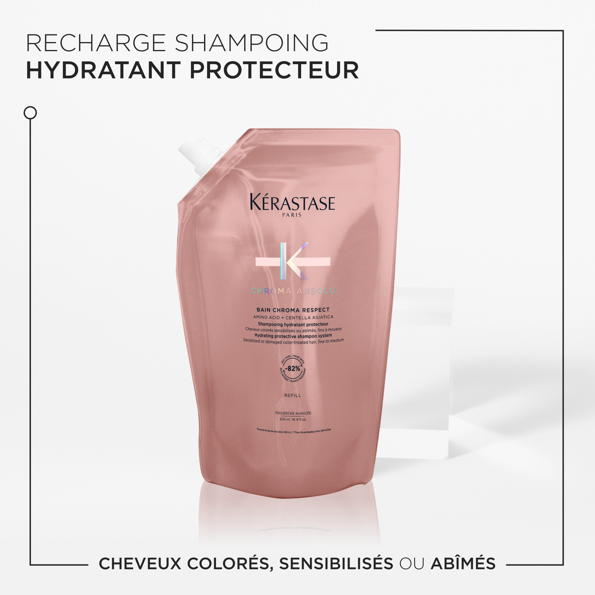 Chroma Absolu - Recharge Shampoing protecteur doux hydratant pour cheveux colorés 500ml