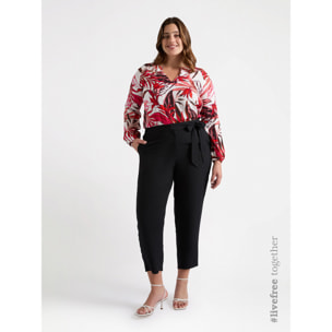 Fiorella Rubino - Pantalón de viscosa LENZING™ ECOVERO™ - Negro