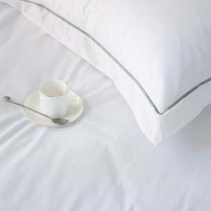 Funda de almohada ito blanco/gris