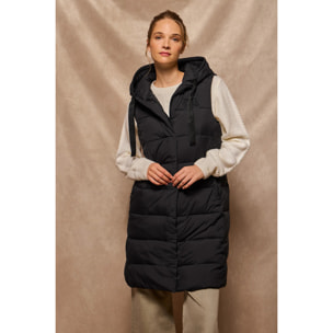 Chaleco negro Siena de capucha fija y detalles Polo Club