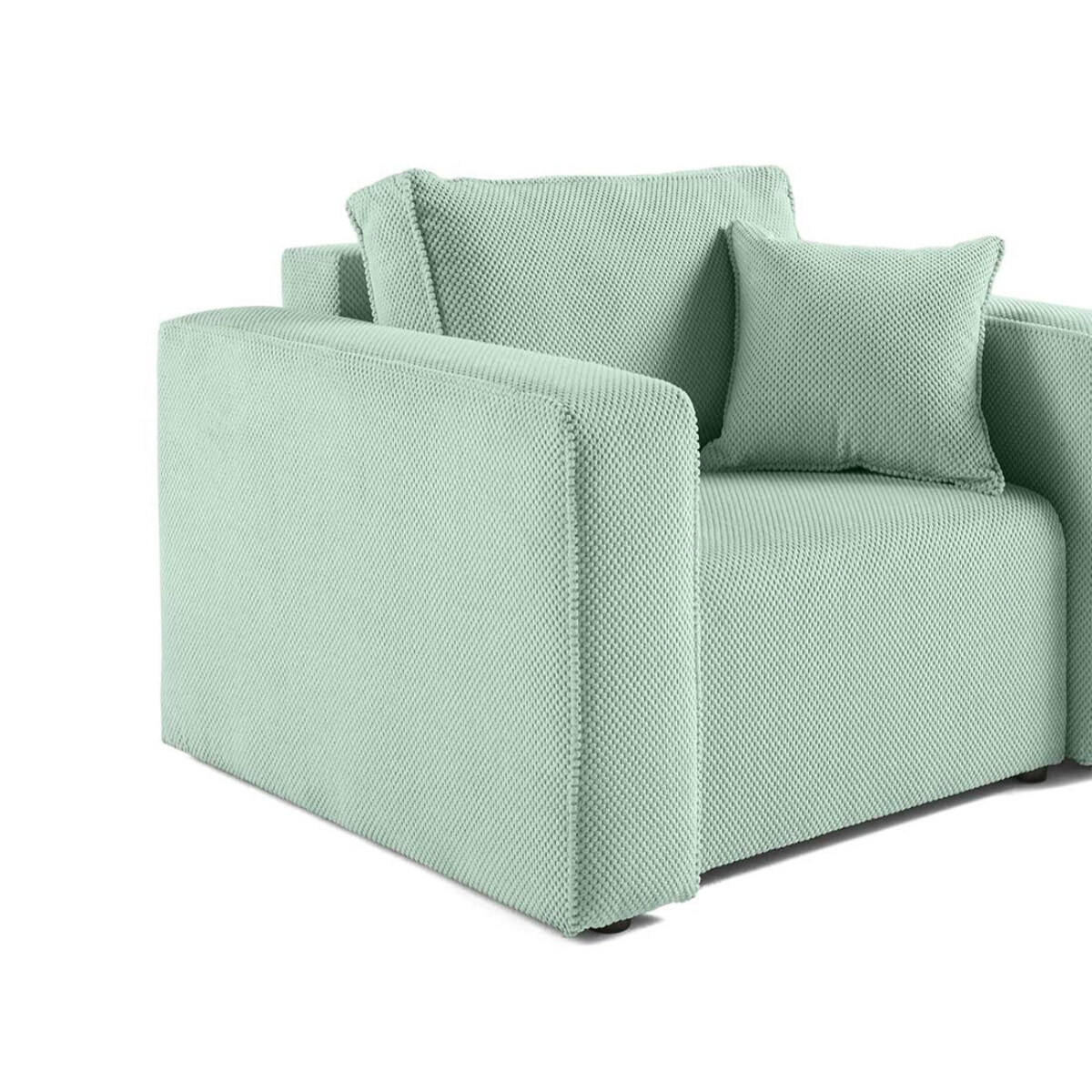 Topaze - fauteuil - en velours texturé - Bleu