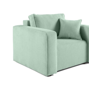 Topaze - fauteuil - en velours texturé - Bleu