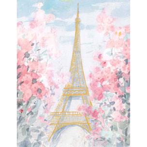 Papier peint tour eiffel en aquarelle Intissé