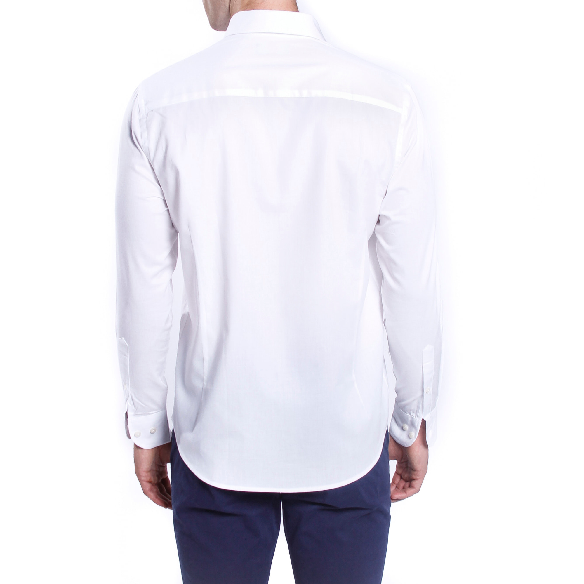 Camicia oxford con ricamo alloro e numero davanti