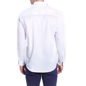 Camicia oxford con ricamo alloro e numero davanti