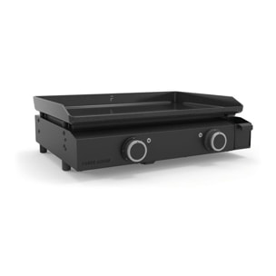 Plancha électrique FORGE ADOUR ACIER BASE 60A noir 2 brûleurs à poser, 57.5x37.9 cm