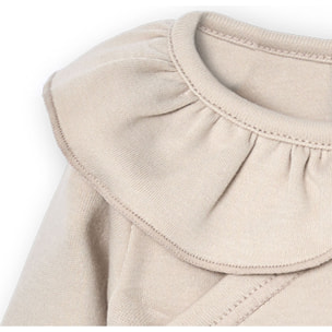 Body cruzado bebé manga larga volante