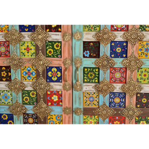 Aparador - Madera de Mango y Metal - 180x40x90cm