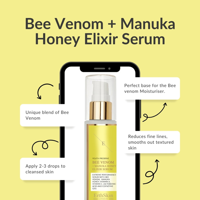 Suero elixir de veneno de abeja + miel de Manuka