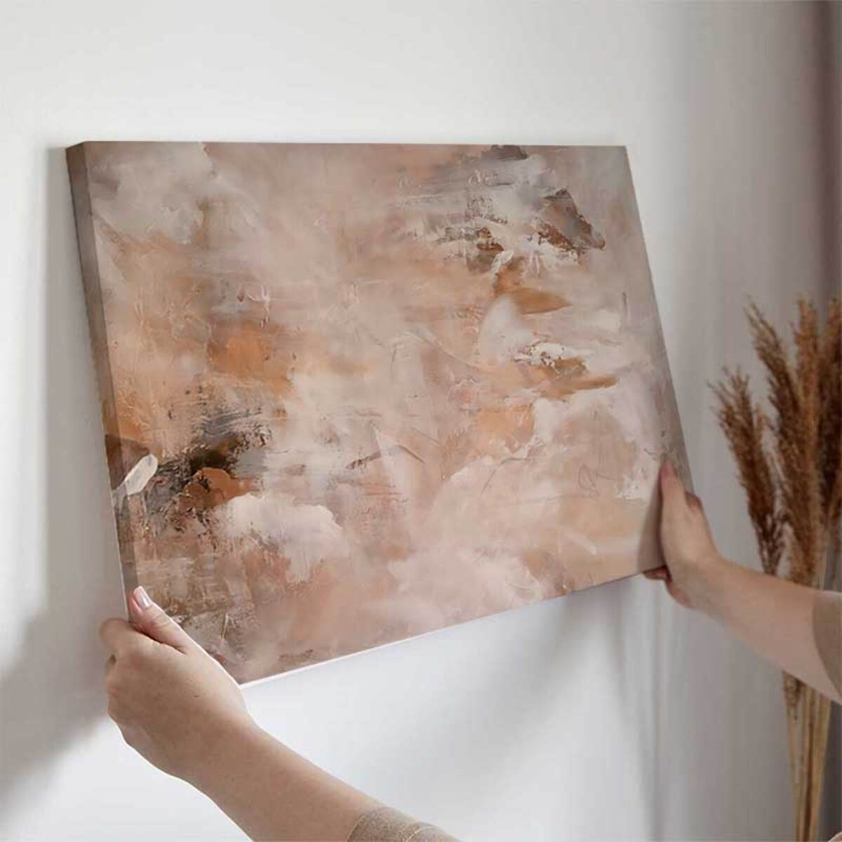 Tableau abstrait peinture nude panoramique Toile imprimée