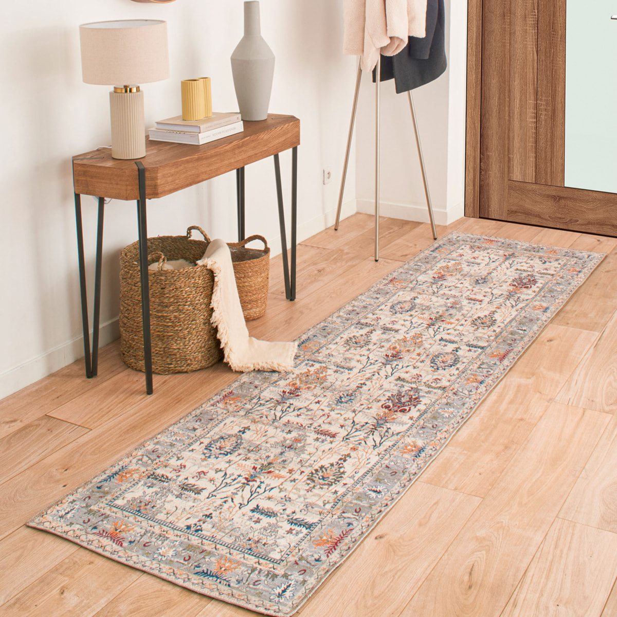 Radom - tapis vintage lavable en machine à 30°C, crème