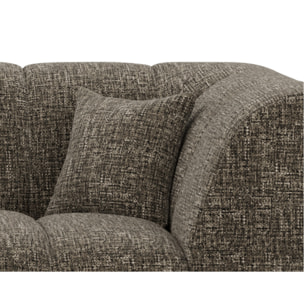 Curtis - canapé d'angle gauche 4 places avec accoudoir en tissu texturé - Vert Olive