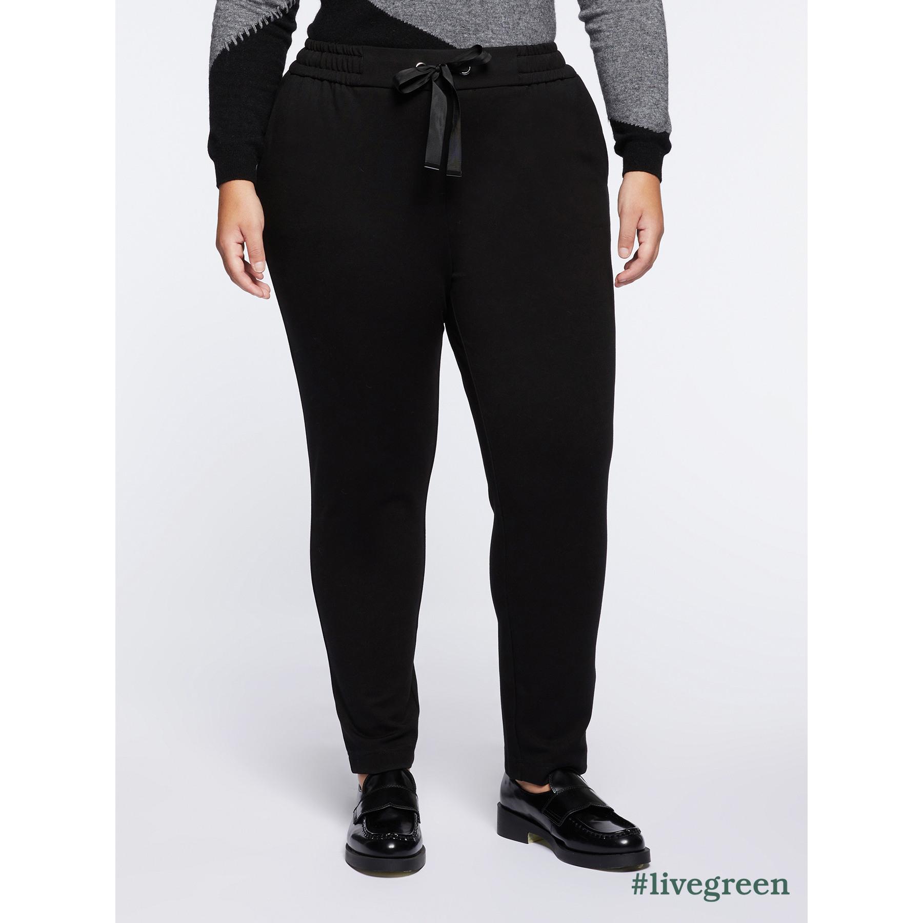 Fiorella Rubino - Pantaloni joggers in ECOVERO™ - Nero