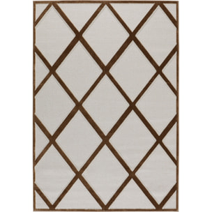 Tapis Loopin 328 beige 200x280 cm - Motif en relief - Indoor & Outdoor