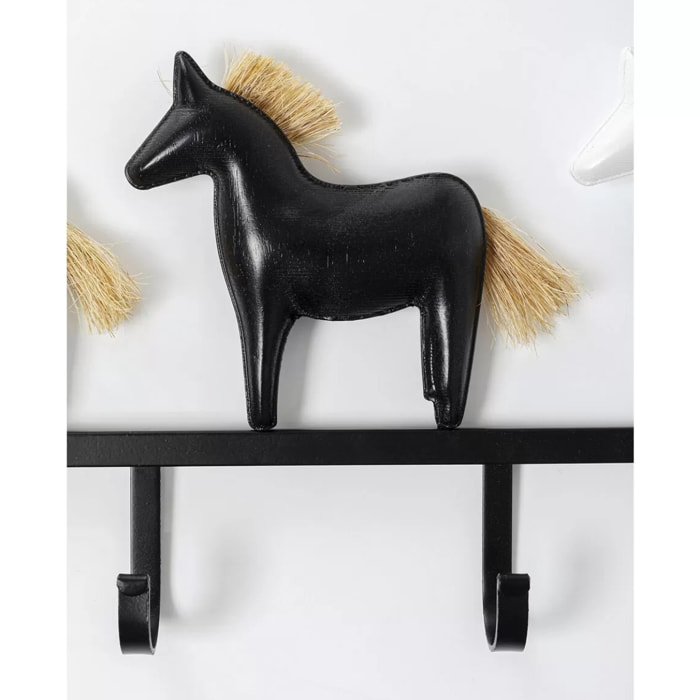 Portemanteau mural chevaux 63cm Kare Design