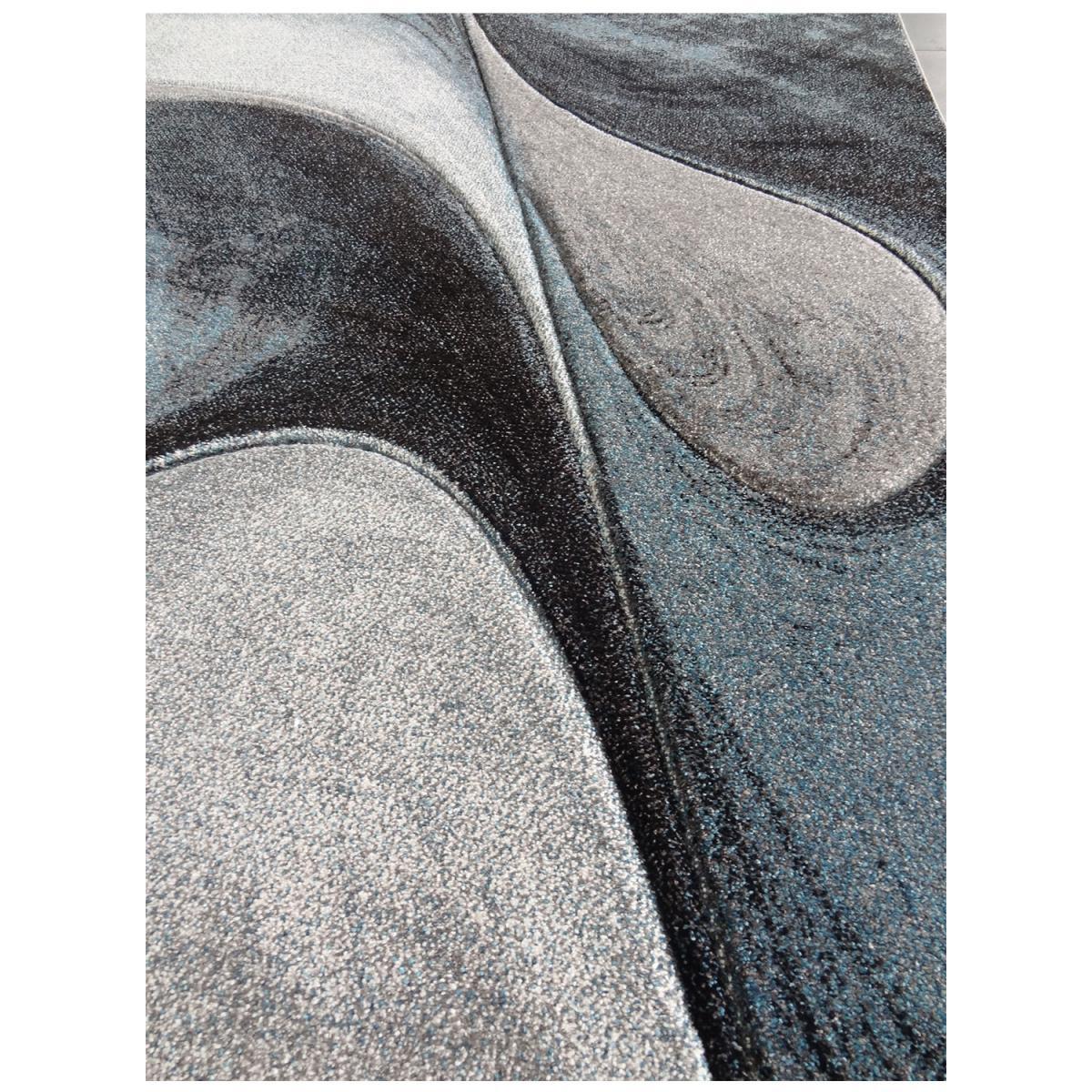 Tapis moderne Tavo avec motif de gouttes d'eau