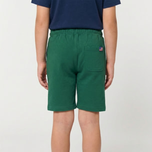 Bermuda felpa con logo stampato french terry