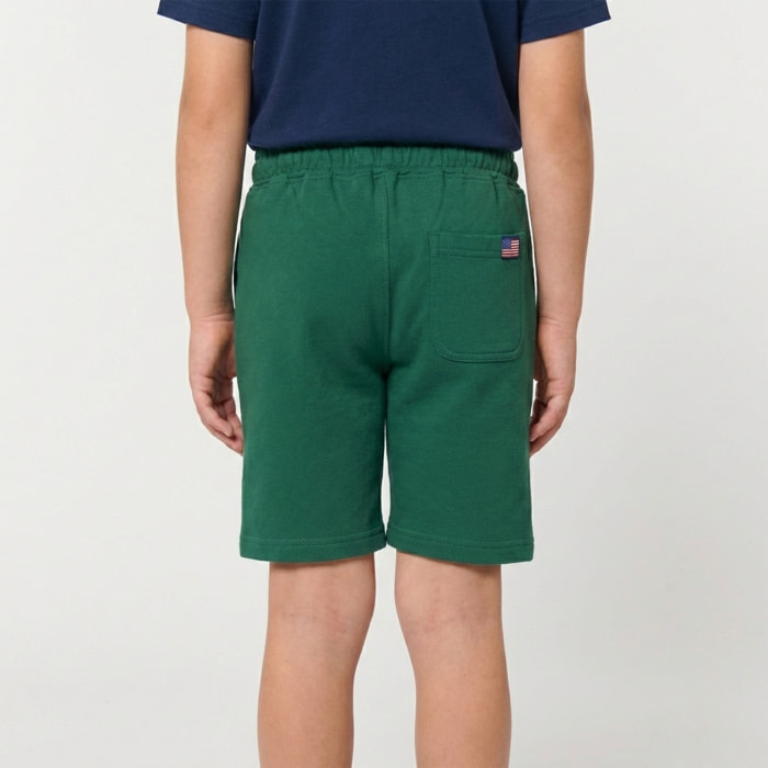 Bermuda felpa con logo stampato french terry