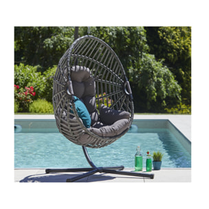 Fauteuil de jardin suspendu - gris anthracite - CANBERRA