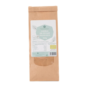 PLANETA HUERTO | Canela de Ceylán en Polvo Orgánica y Natural 150 g - Proveniente de Cultivos Ecológicos y en Bolsa Compostable