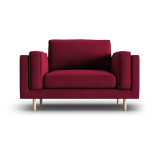 Fauteuil "Christian" en velours rouge