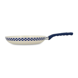 Poêle 28cm en aluminium recyclé et antiadhésif bleu - tout feux GINETTE