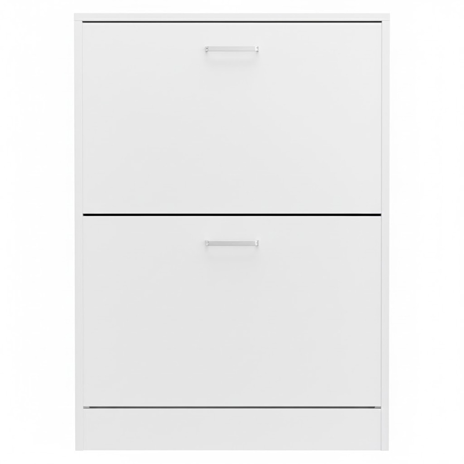 Scarpiera A 2 Ribalte Salvaspazio Con Doppia Profondità Mobile Portascarpe Per Ingresso Corridoio Contiene 12 Paia Di Scarpe 76 x 50 x 22 Cm Bianco