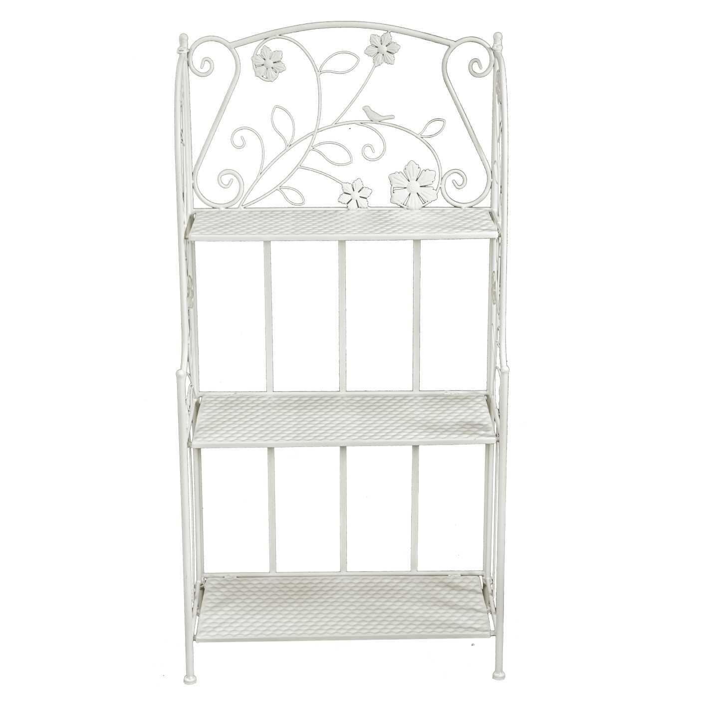 Scaffale Milena Vacchetti in metallo 3 piani bianco cm59x29h118