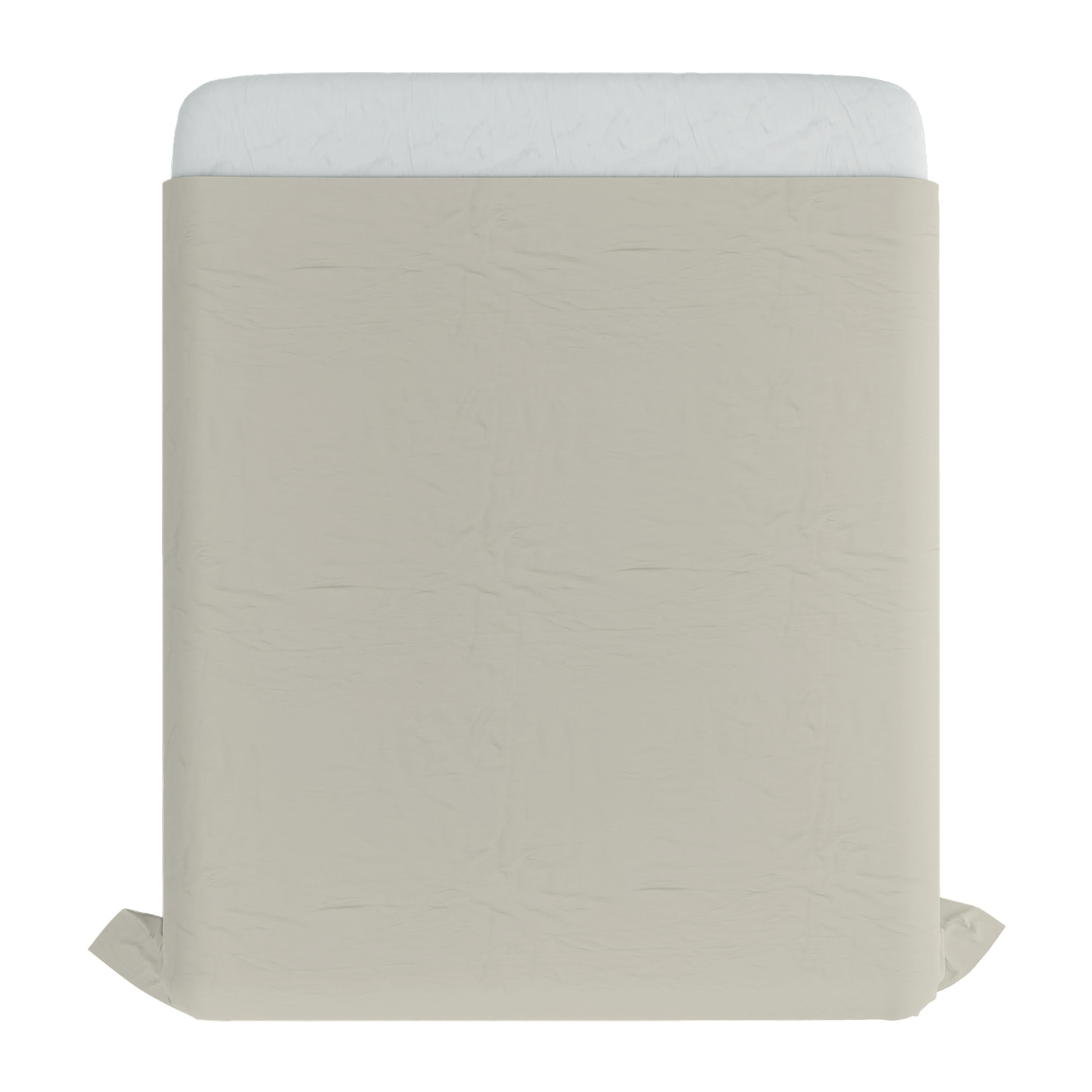 LENZUOLO SOPRA MAX COLOR, 100% Cotone, Tinta Unita, Made in Italy - PANNA