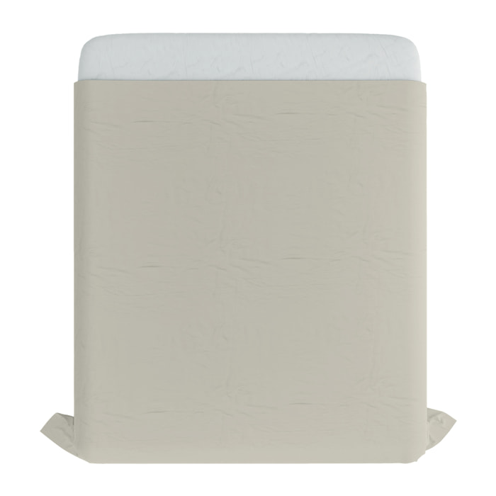 LENZUOLO SOPRA MAX COLOR, 100% Cotone, Tinta Unita, Made in Italy - PANNA