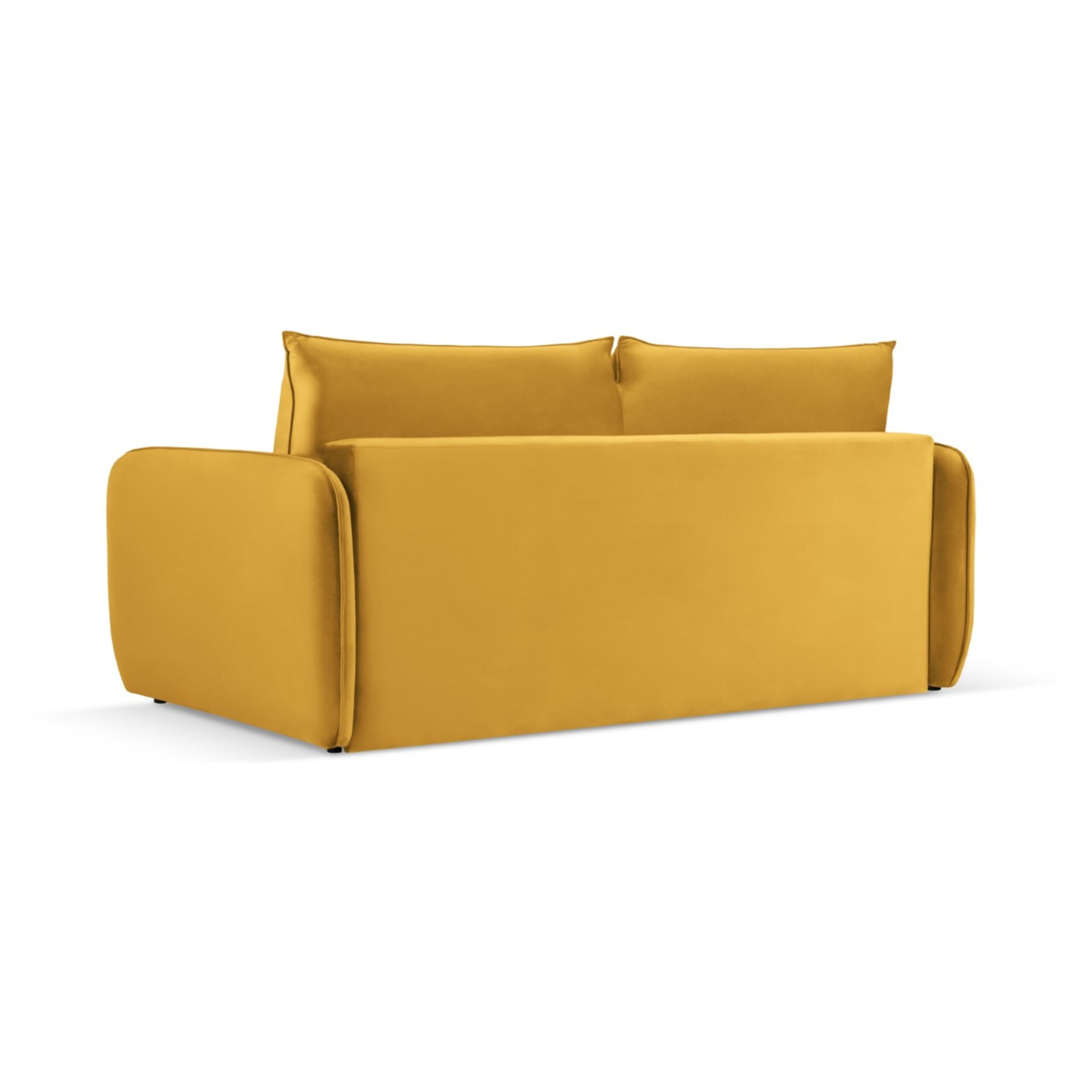 Canapé convertible "Vienna" 3 places en velours jaune