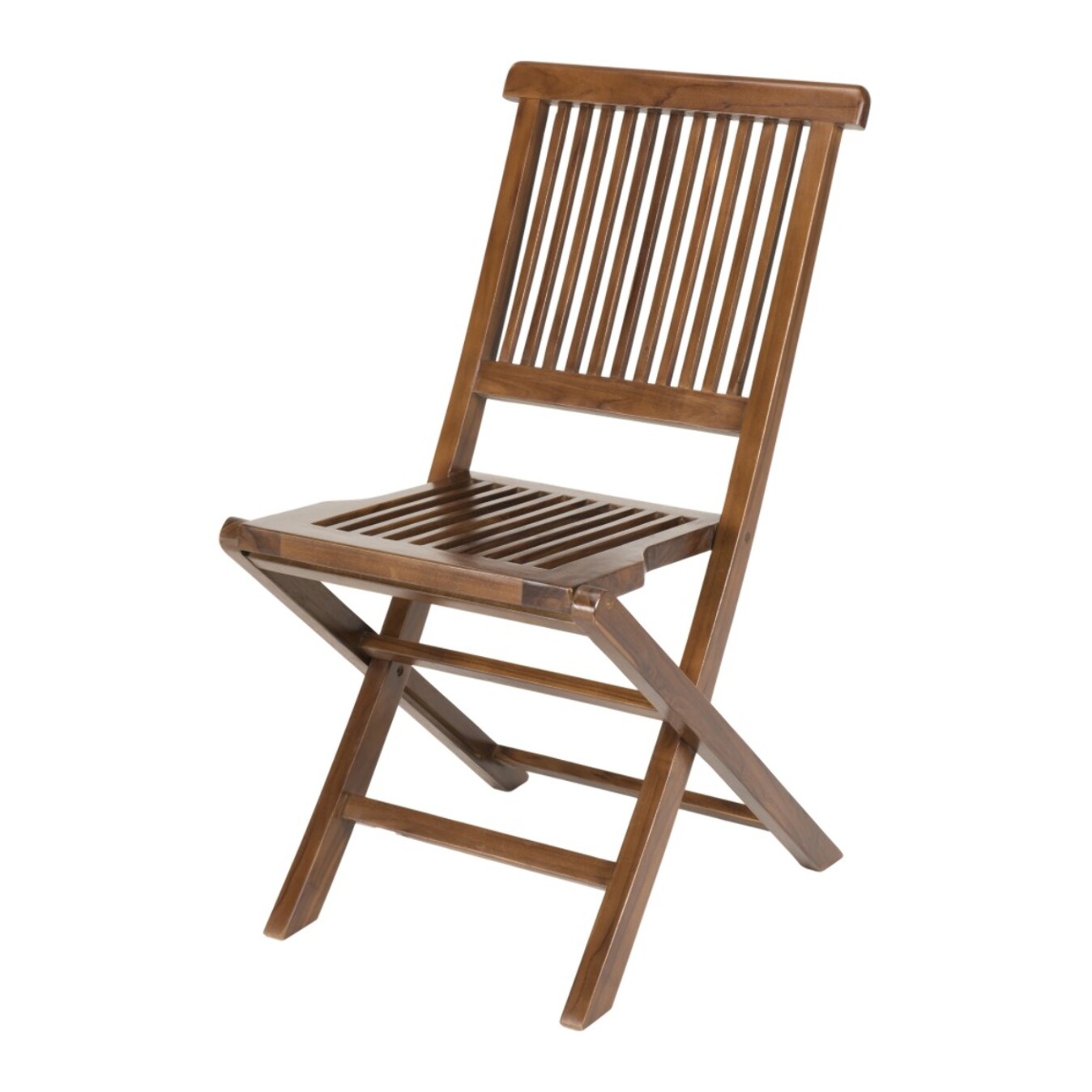 MAEVA - SALON DE JARDIN BOIS TECK HUILÉ 8/10 personnes - 1 table rect. pieds croisés extensible 180*240/100 cm et 6 chaises
